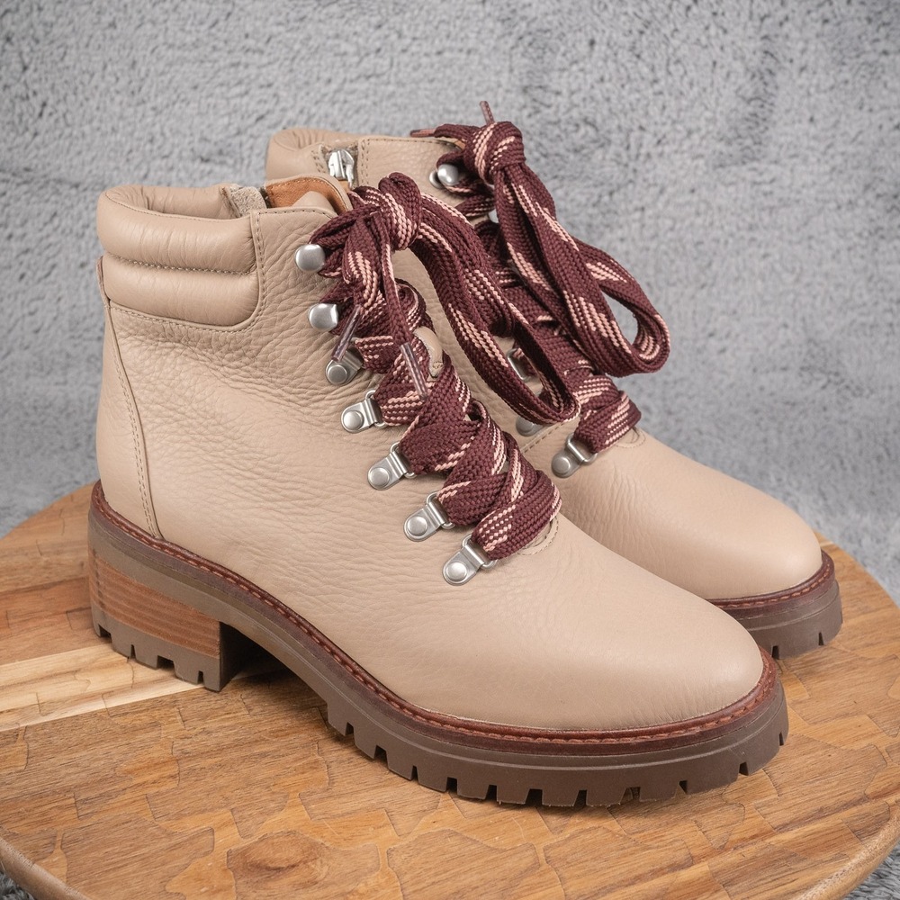 Gentle Souls Signature Brenna Brooklyn Lace-Up lug sole boots Sz 8 Hazel ***